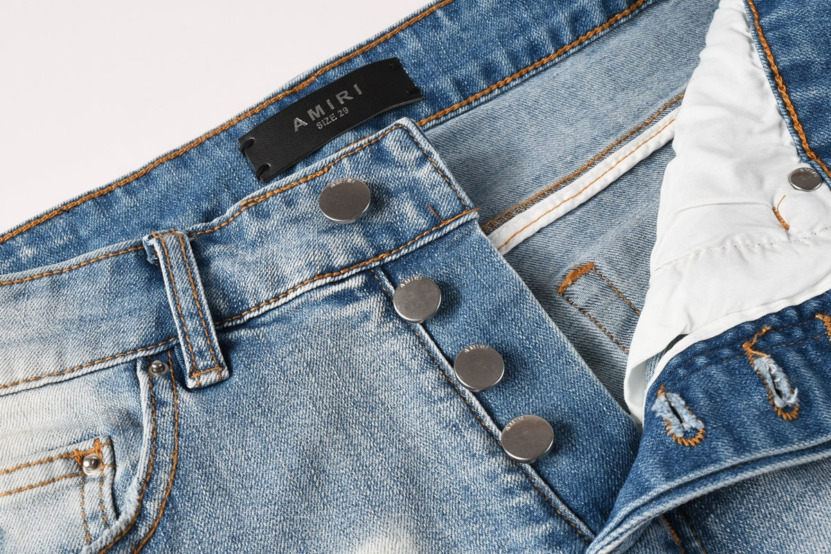Amiri jeans light blue light blue knees