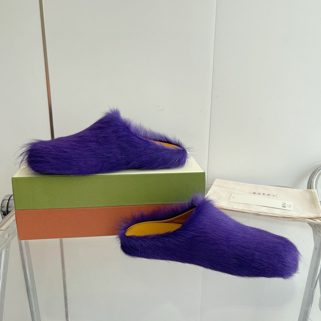 Marni slides loafers purple