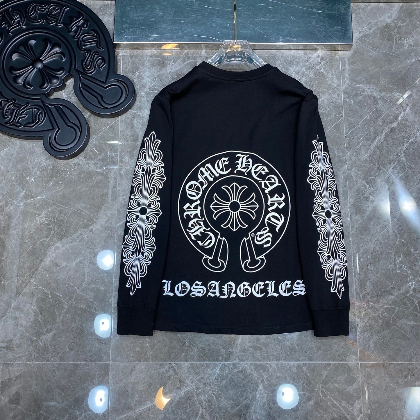 Black  chrome hearts longsleave