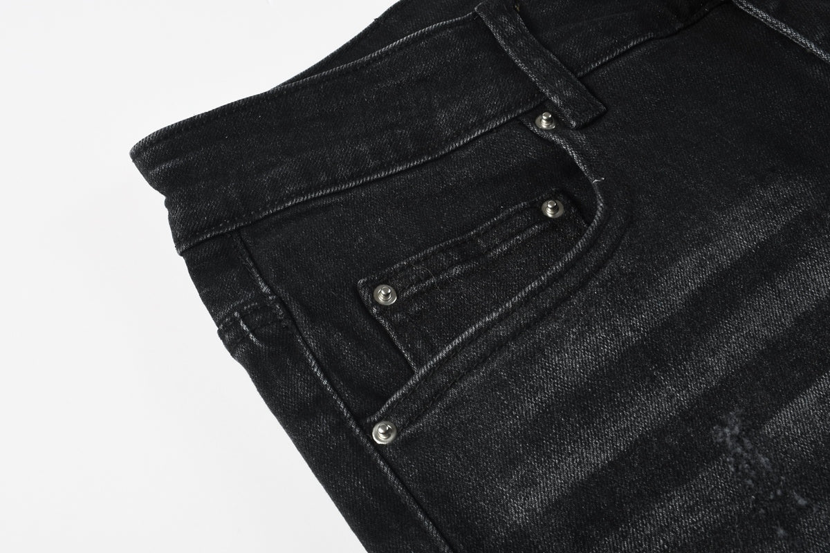 Amiri jeans black with acid wash