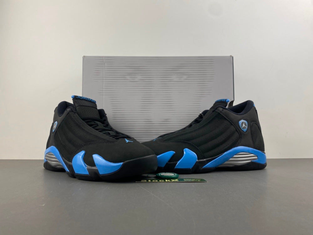 Air Jordan 14 Retro Black and University Blue
