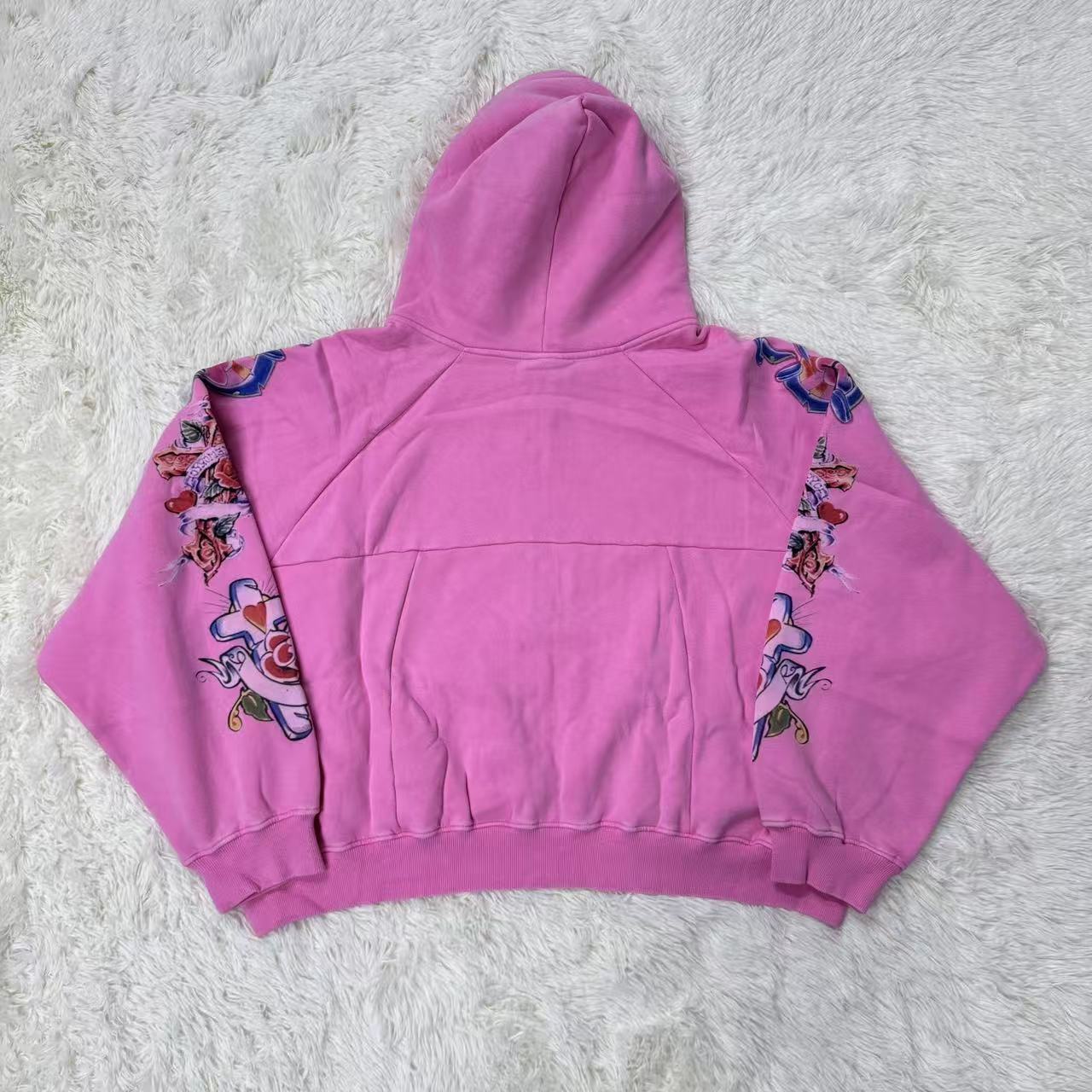Righteous Risen King Zip Up Hoodie pink
