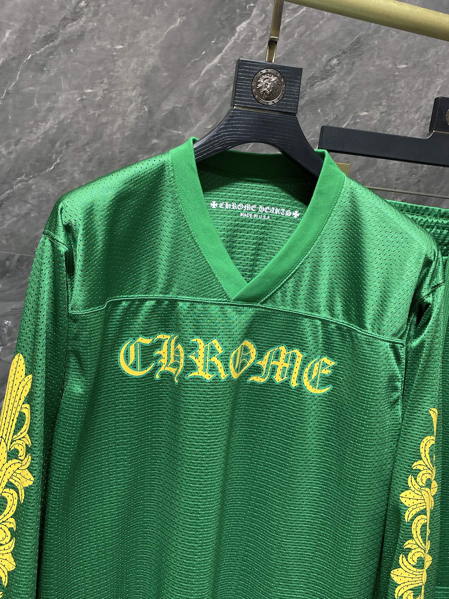 Green chrome hearts longsleave jersey green and yellow