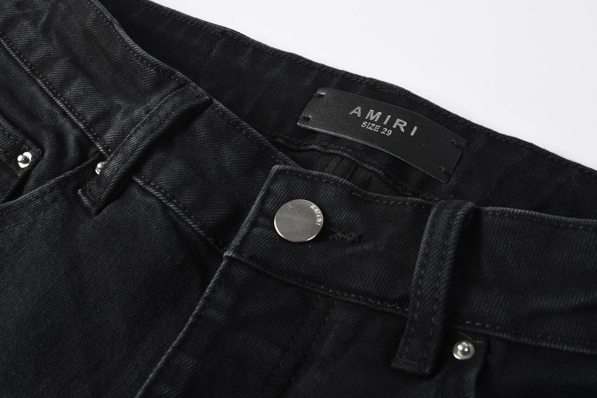 Amiri jeans black with yellow star  patch