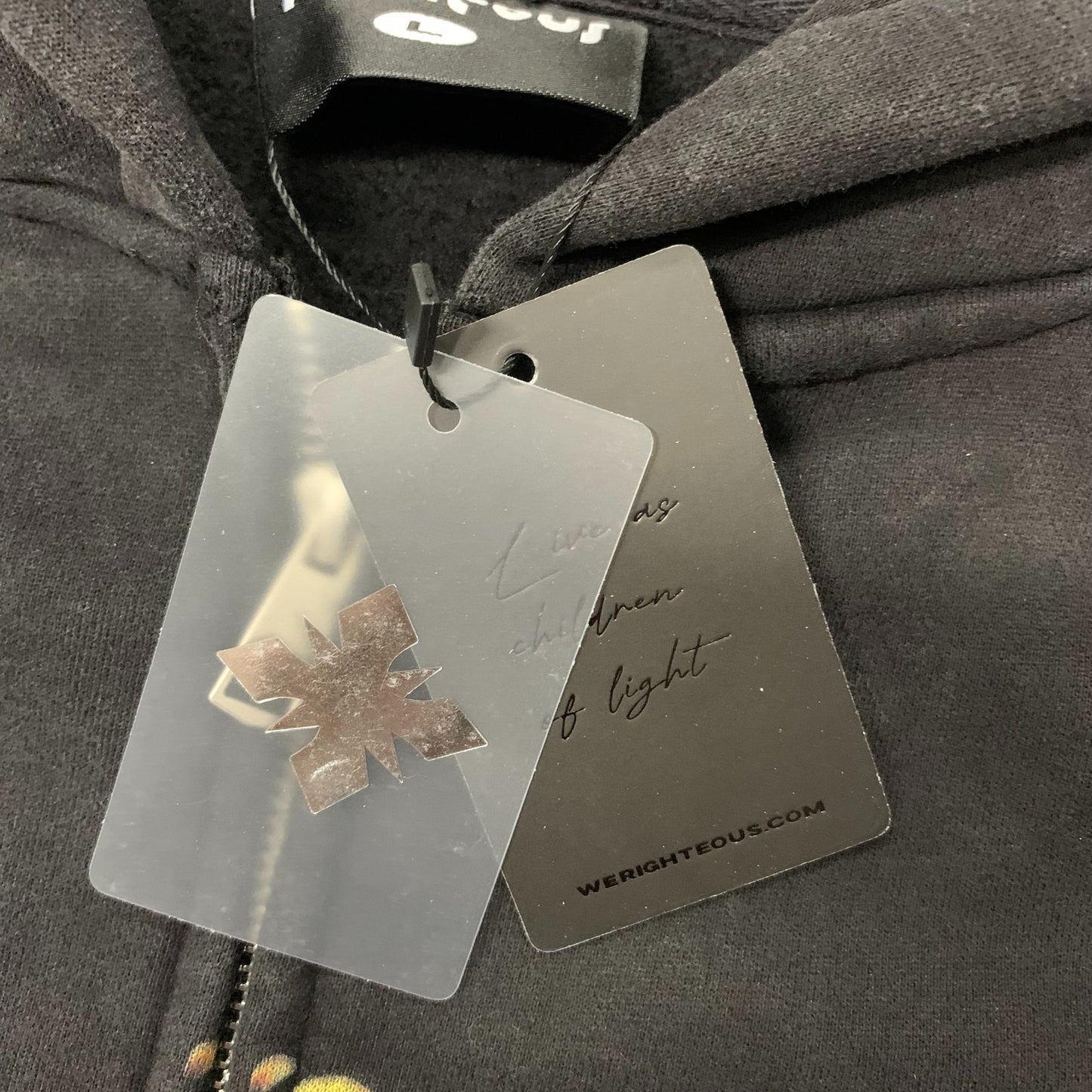 Righteous Risen King Zip Up Hoodie black