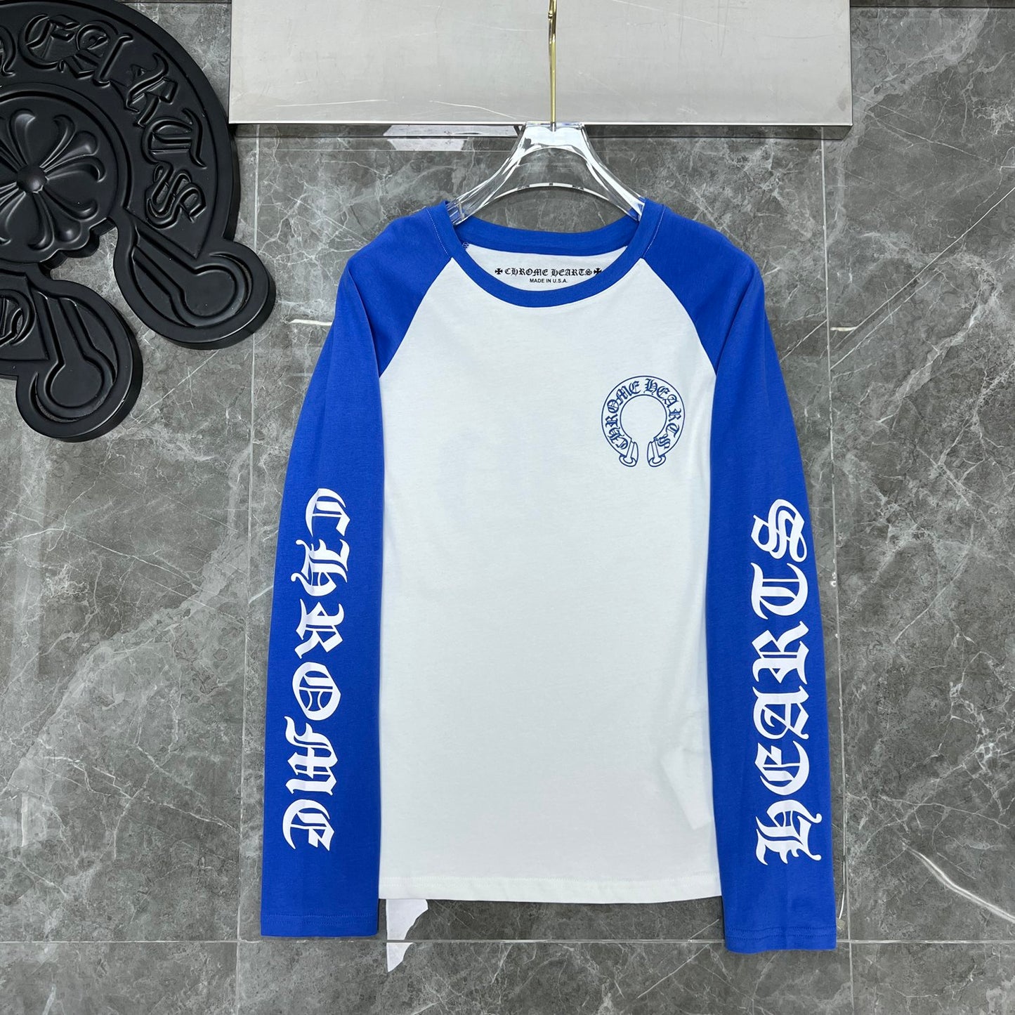 chrome hearts longsleave blue and white