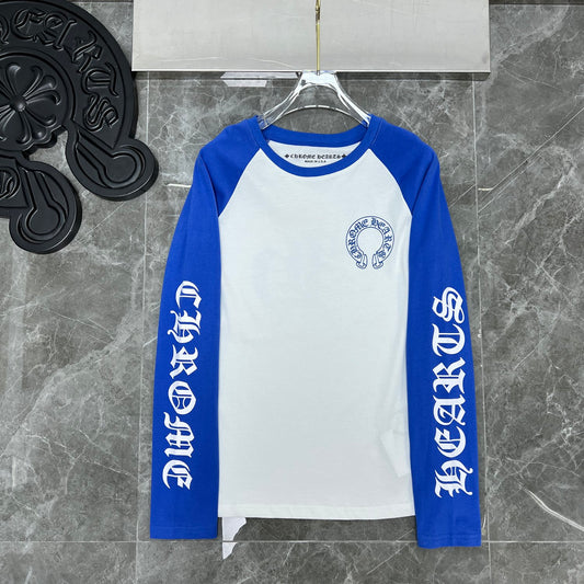 chrome hearts longsleave blue and white