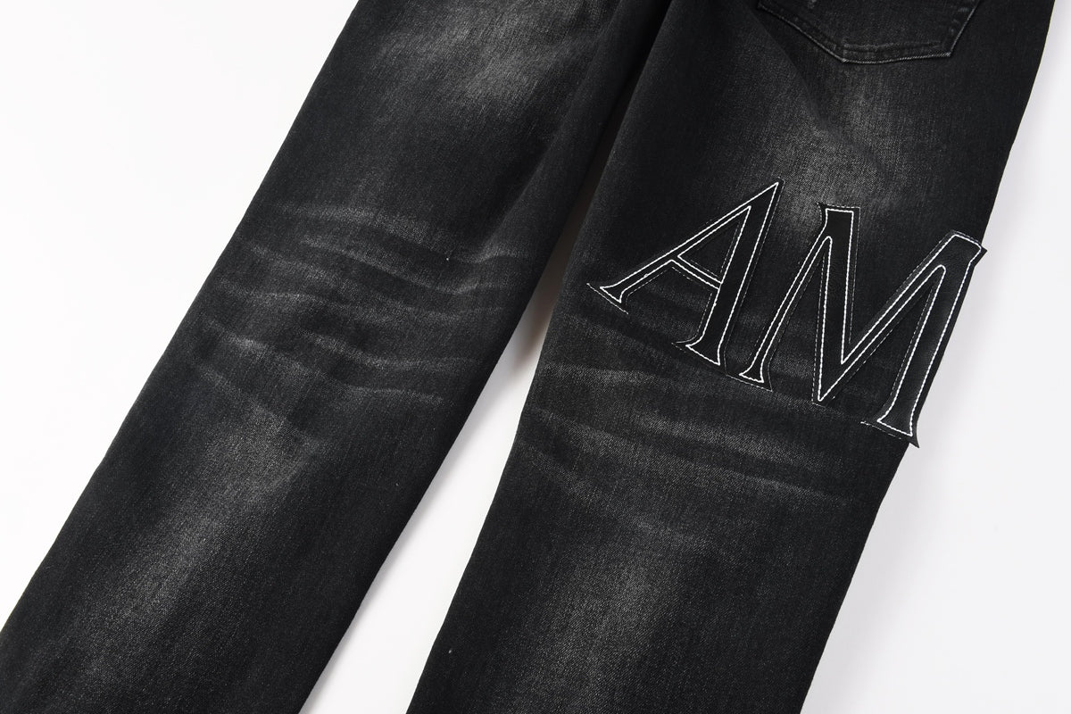 Amiri jeans black with acid wash