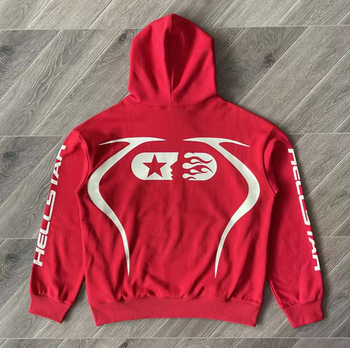 Red hellstar sports hoodie/ sweatpants
