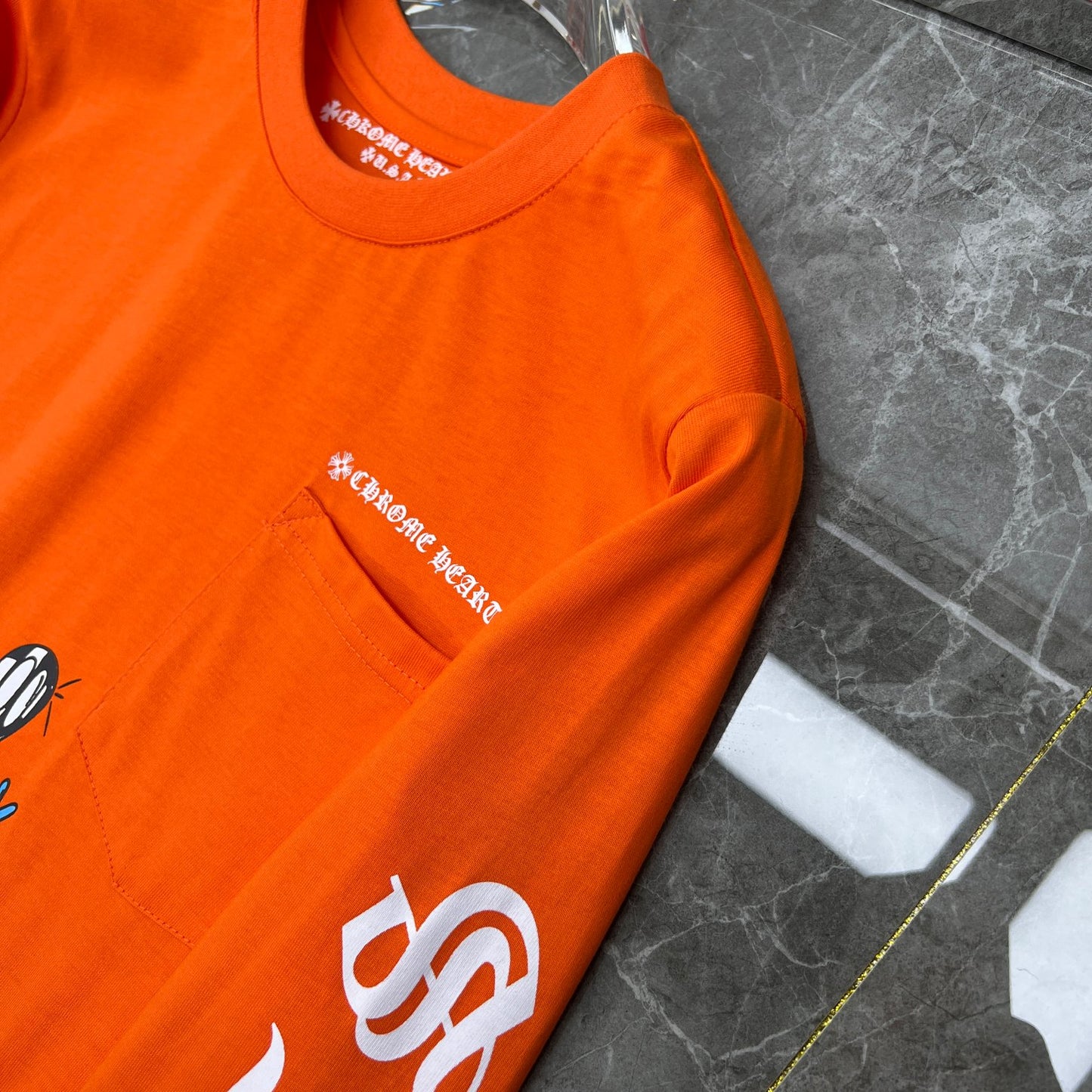 Orange chrome hearts longsleave
