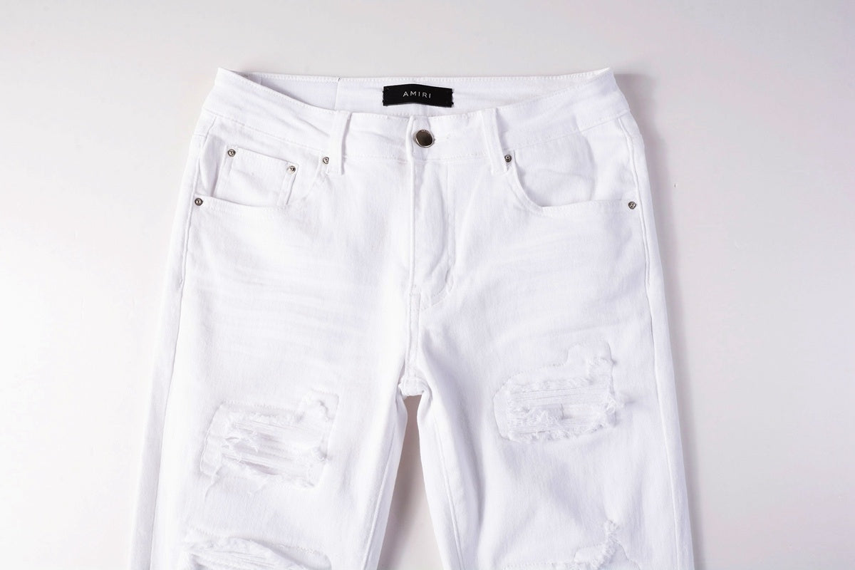Amiri jeans all white