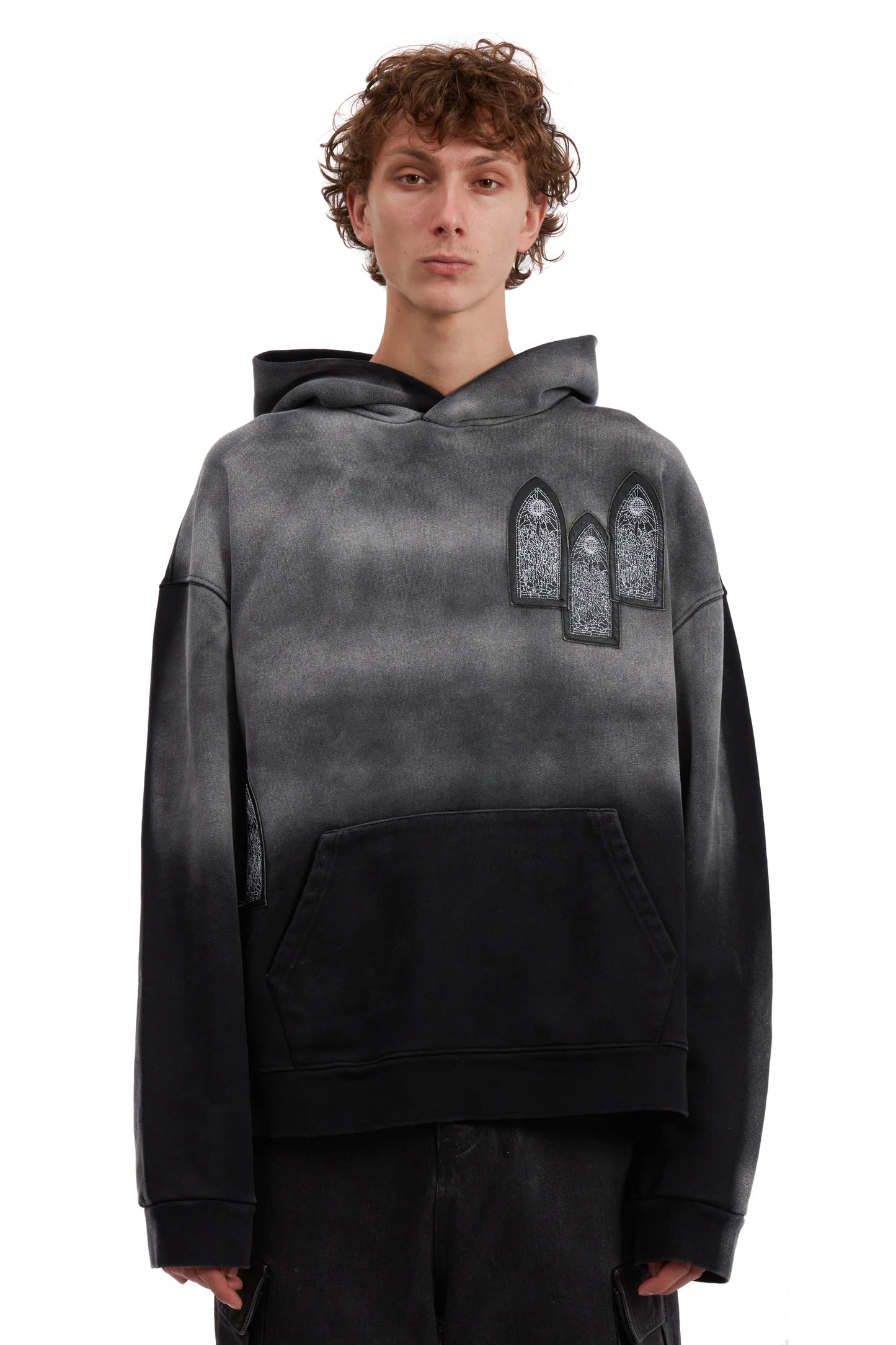 WHO DECIDES WAR faded hooded pullover