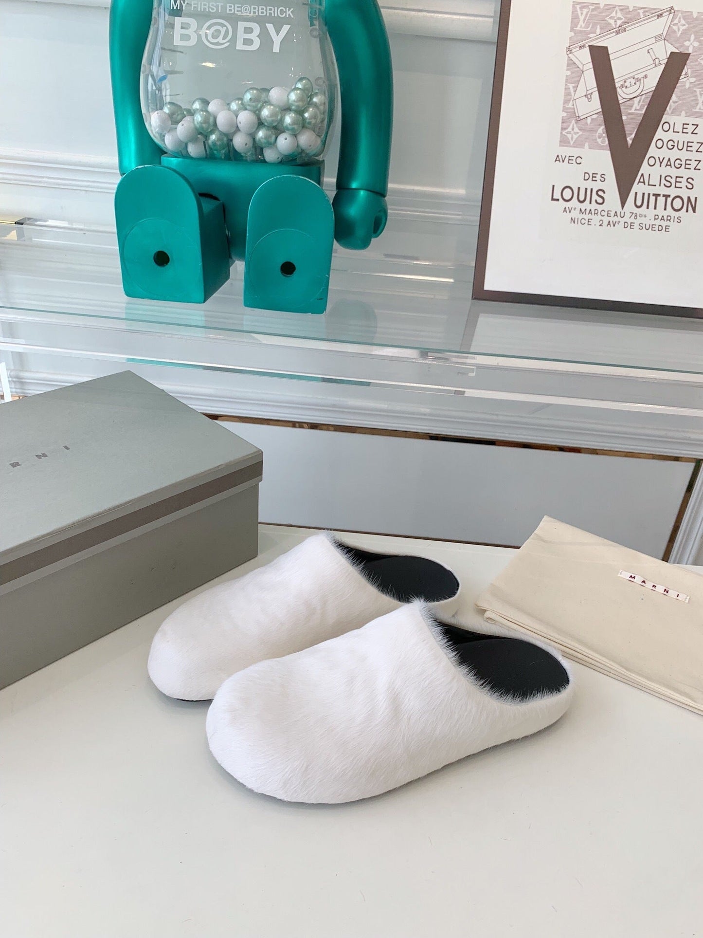 Marni slides loafers dark white