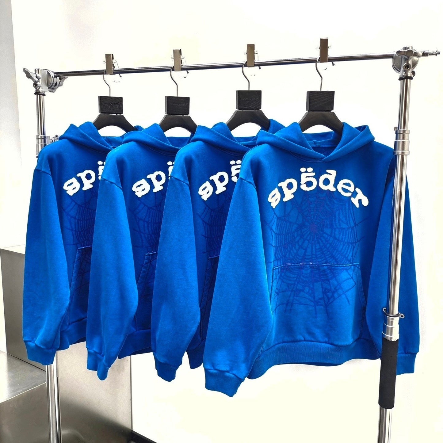 Dark blue sp5der hoodie