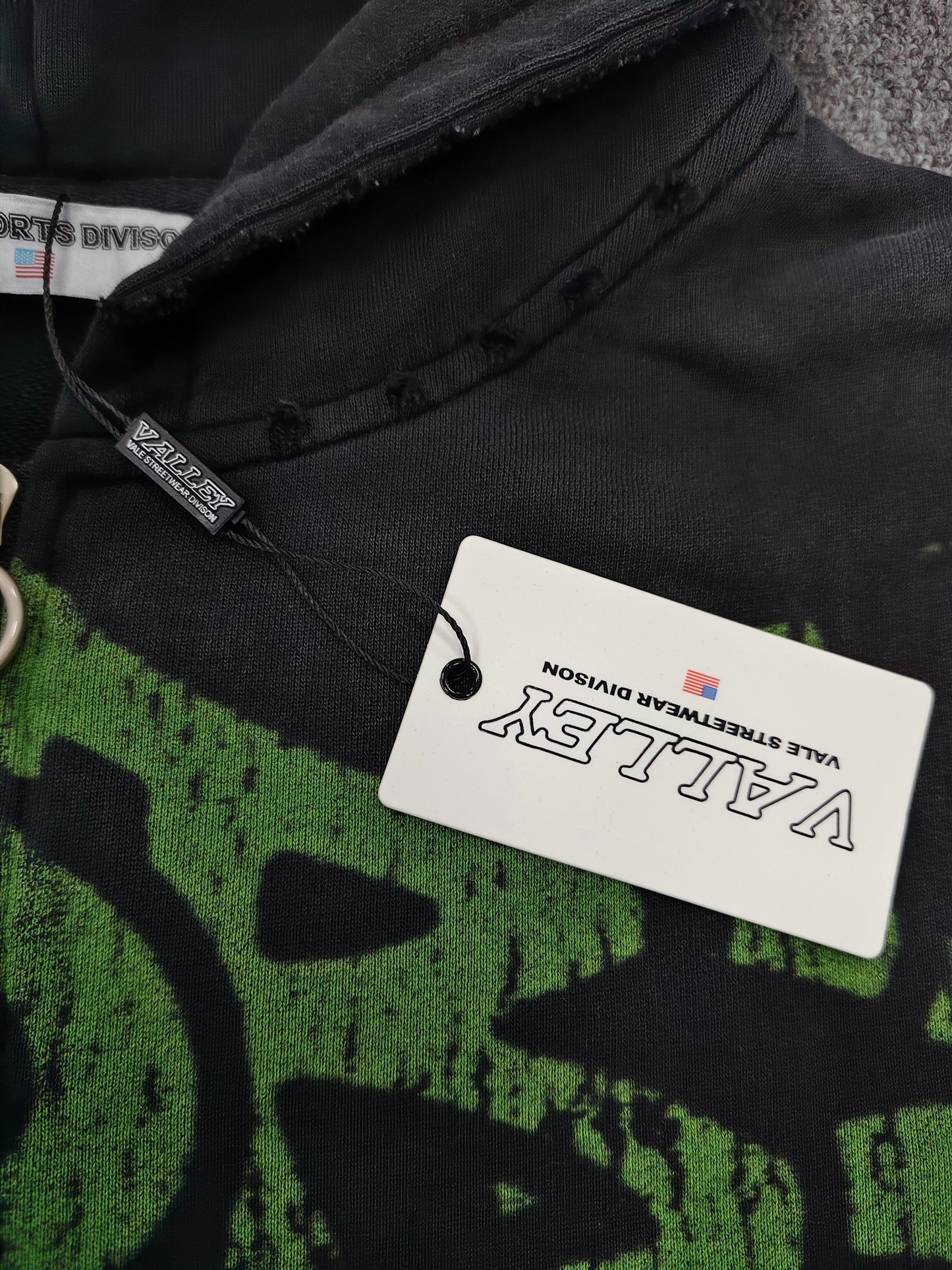 Vale Forever Nightmare Zip Up Hoodie 'Black/Green'