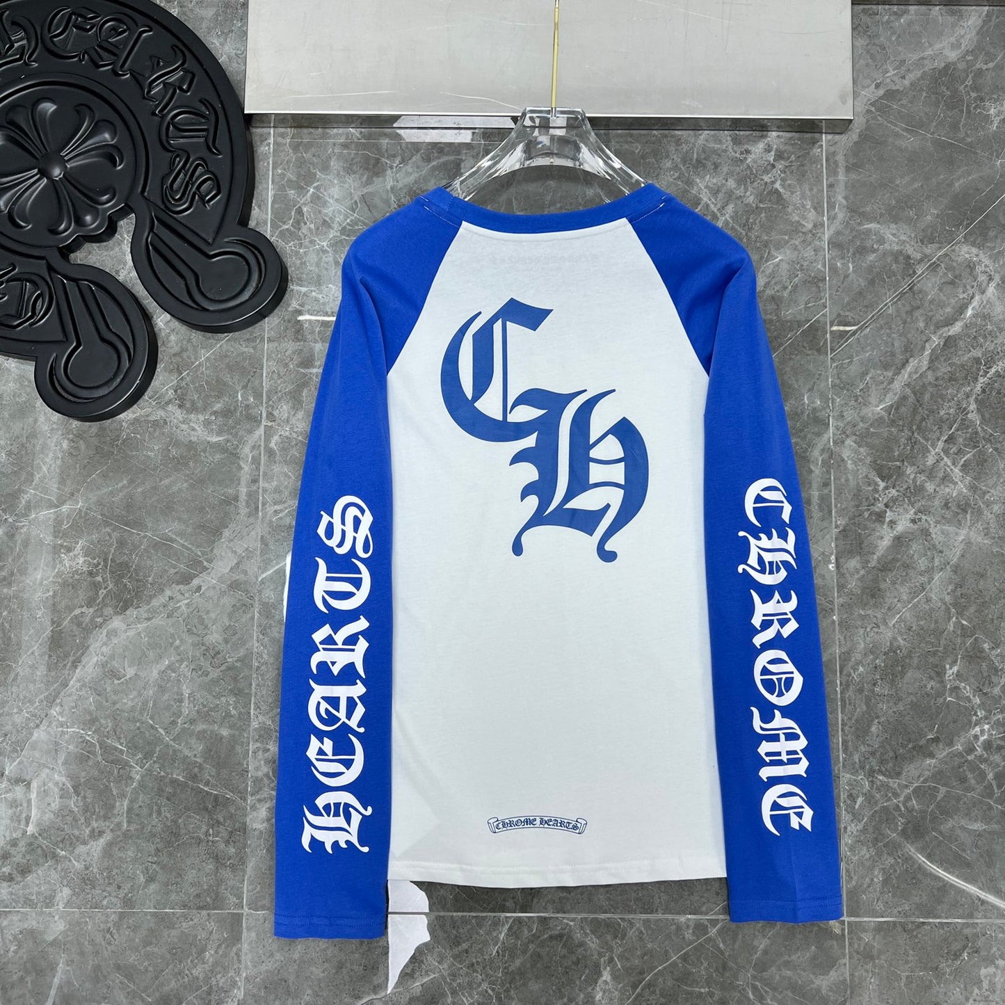 chrome hearts longsleave blue and white