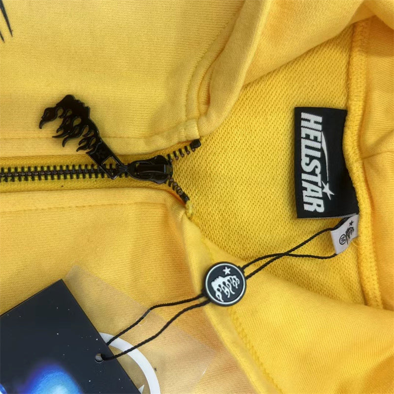 Hellstar orange zip up jacket