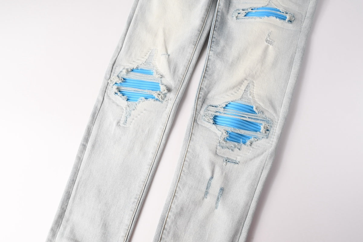 Amiri jeans light blue light blue knees