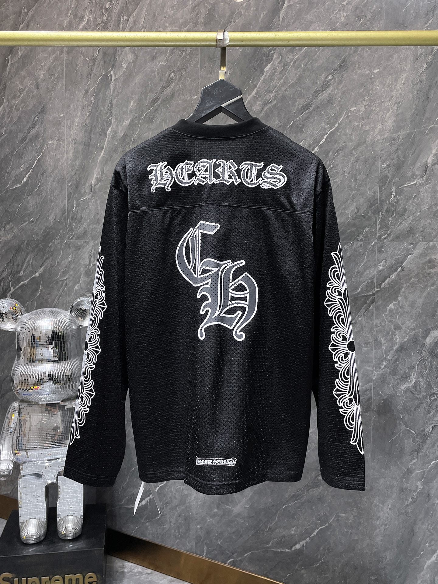 Green chrome hearts longsleave jersey black