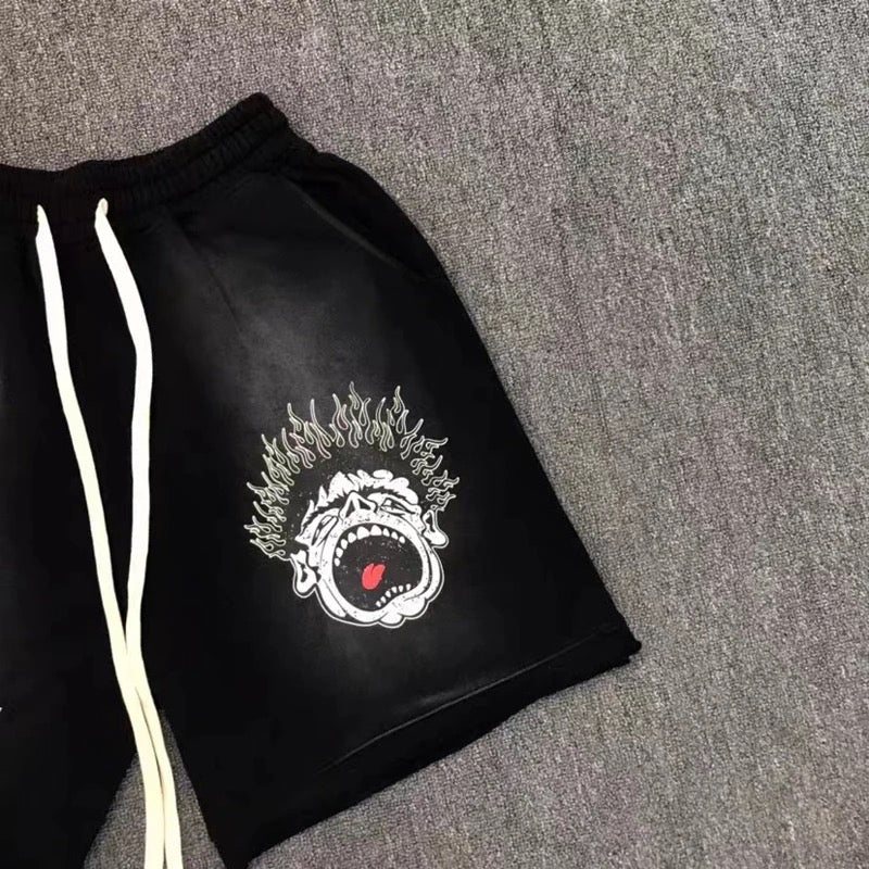 Hellstar Studios Noise Vintage Black Sweat Shorts
