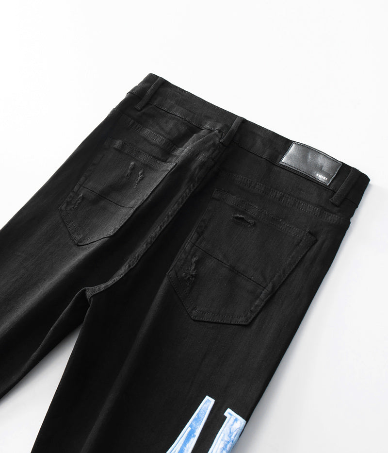 Amiri jeans black and dark blue