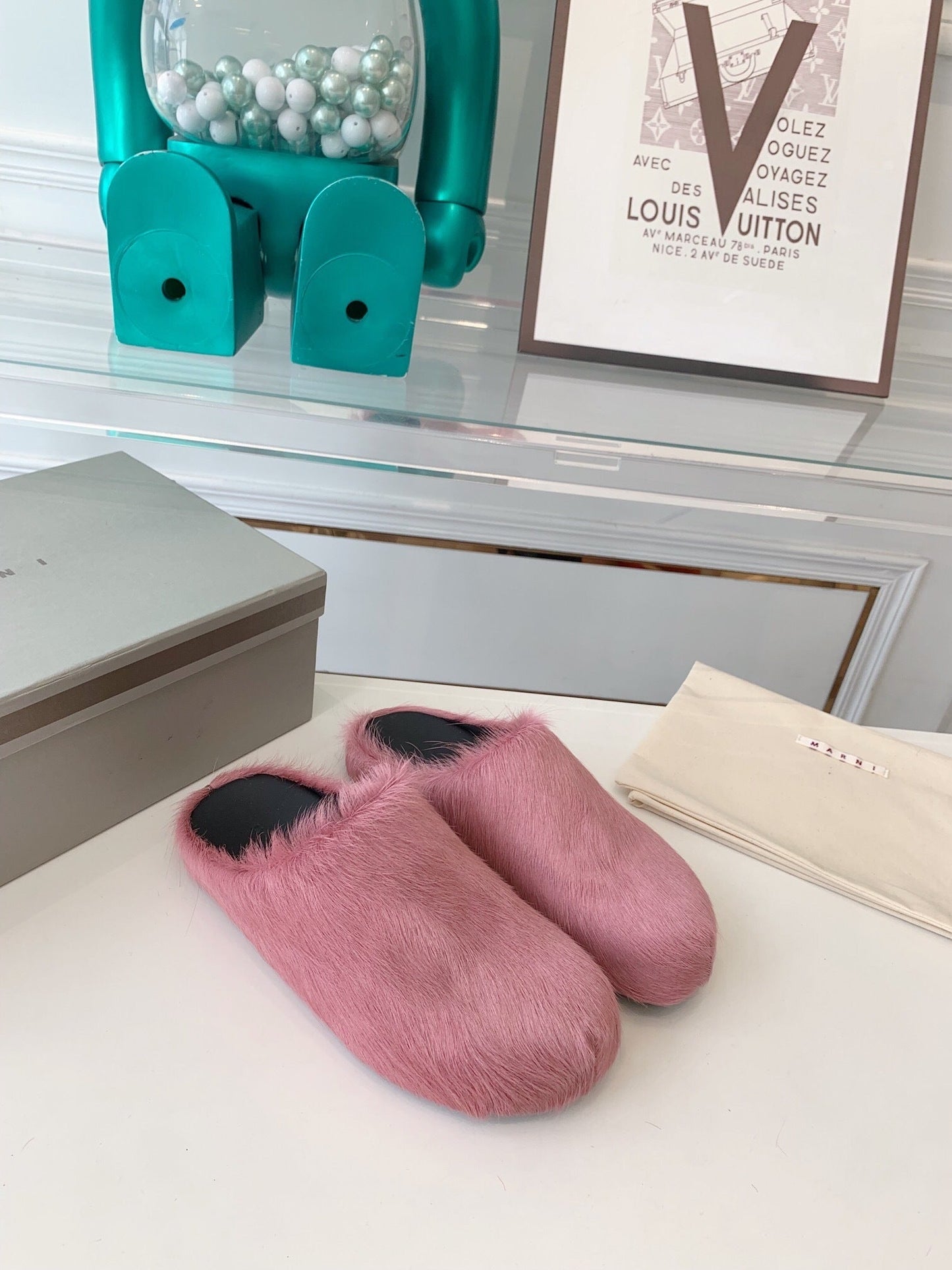 Marni slides loafers pink