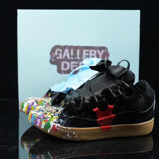 Gallery Dept x Lanvin Wmns Curb Light Sneakers Paint Drip Black Gallery Dept. x Lanvin Wmns Curb Light Sneakers 'Paint Drip - Black