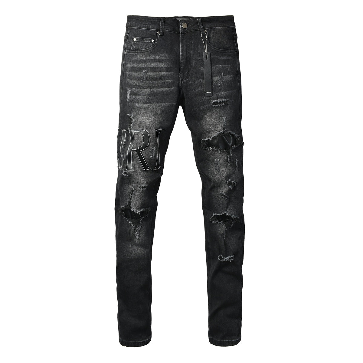 Amiri jeans black with acid wash