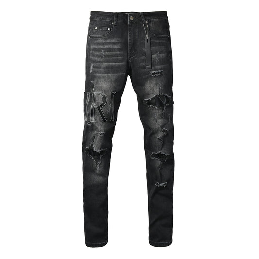 Amiri jeans black with acid wash