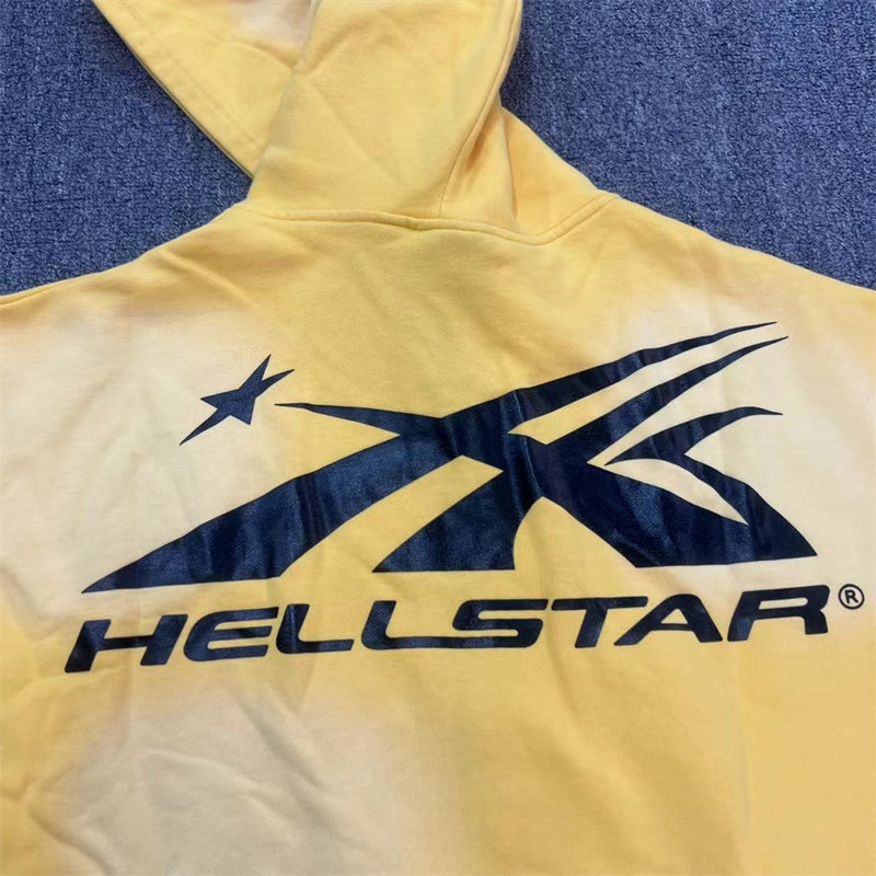Hellstar orange zip up jacket