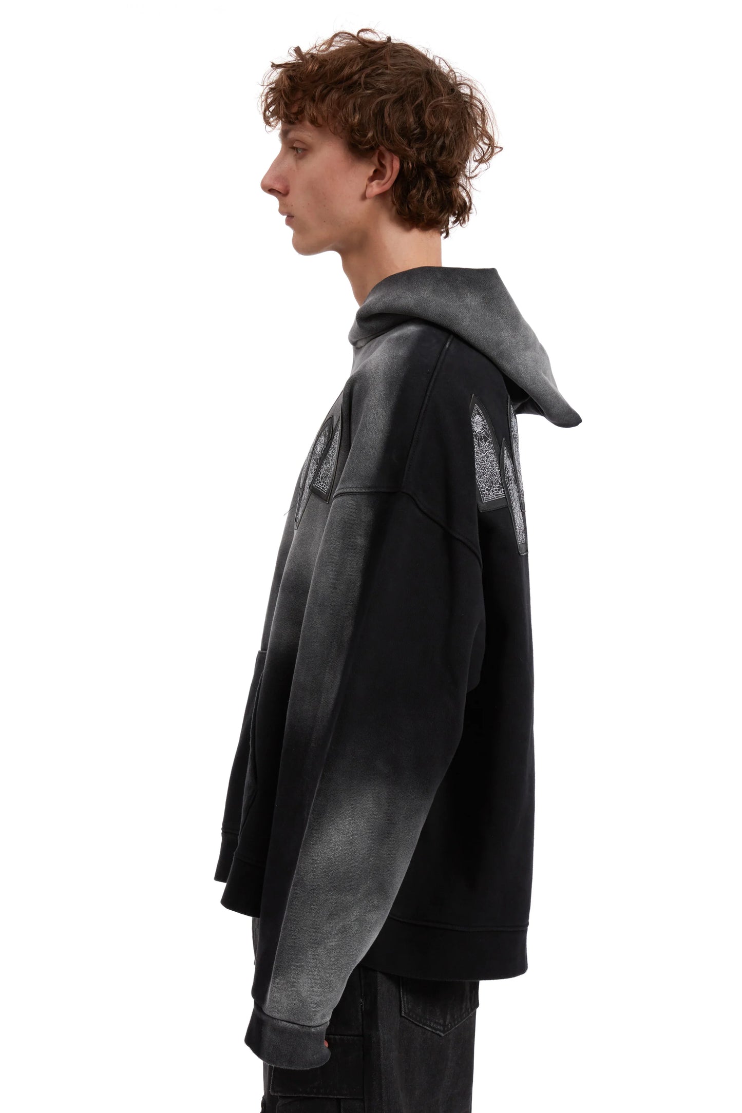 WHO DECIDES WAR faded hooded pullover