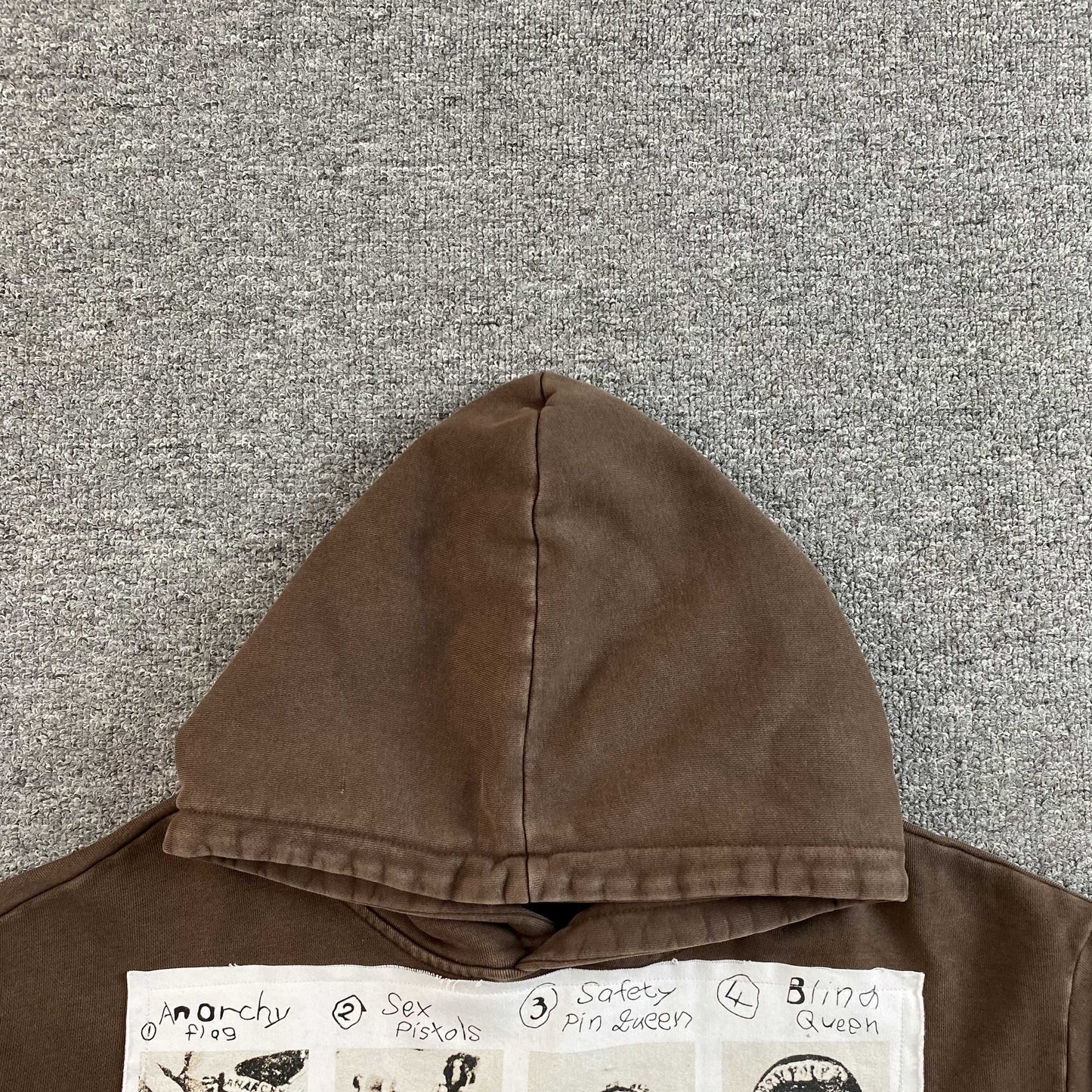 Saint Vanity Van Life Hoodie embroidered patch brown