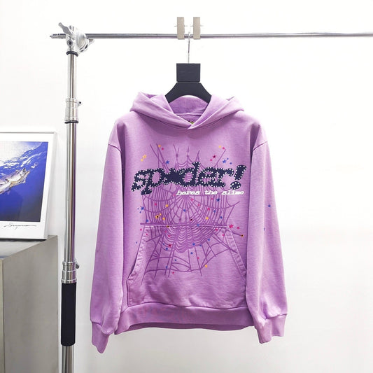 Sp5der Acai Hoodie Purple