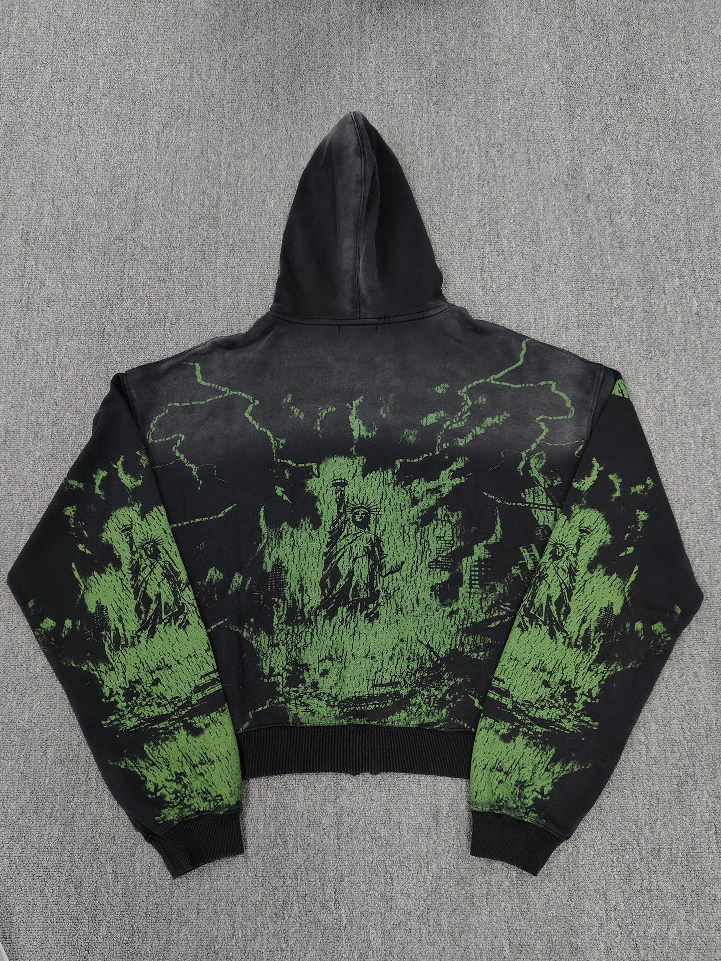 Vale Forever Nightmare Zip Up Hoodie 'Black/Green'