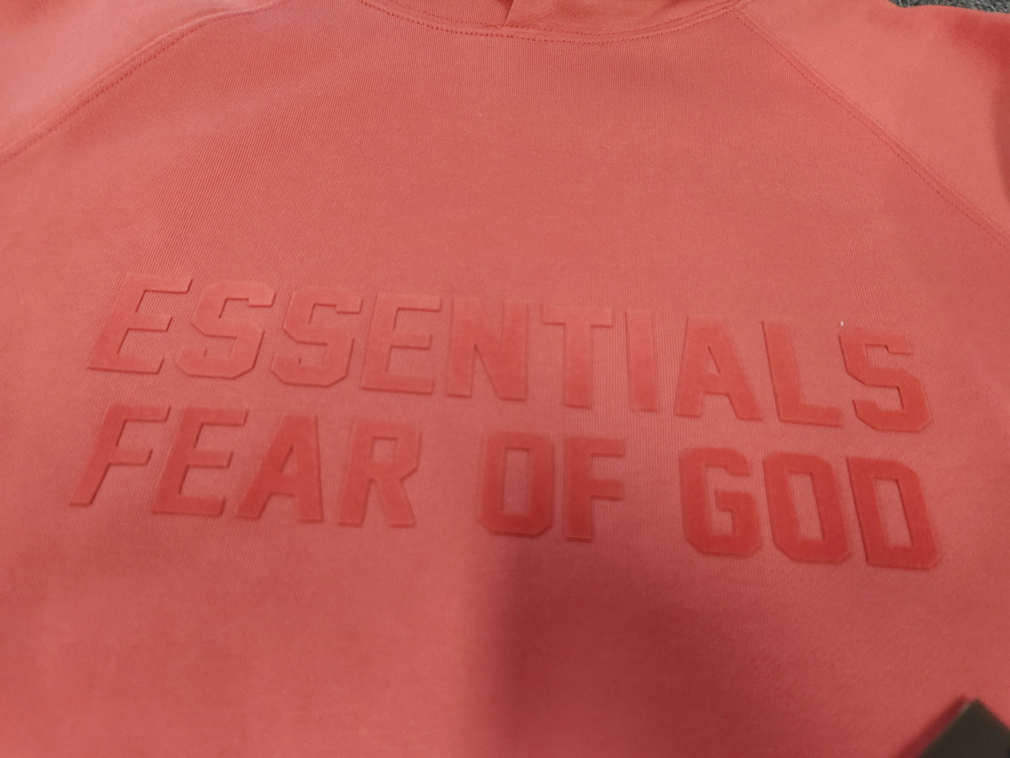 Fear of God Essentials Hoodie 'Coral'