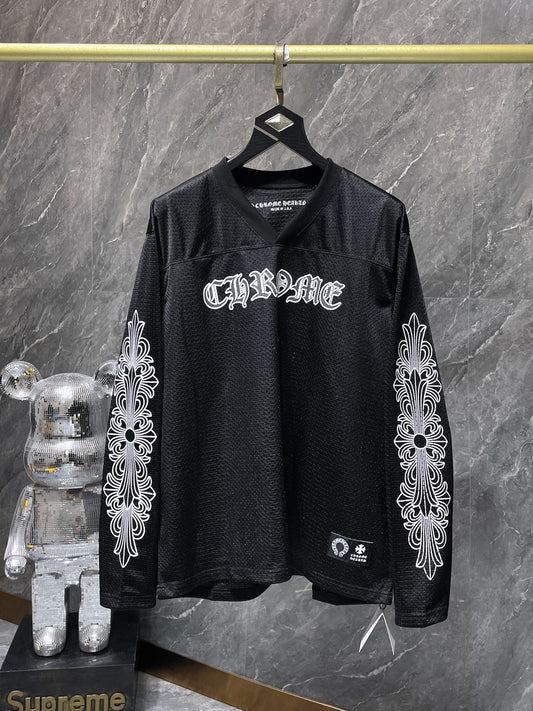 Green chrome hearts longsleave jersey black