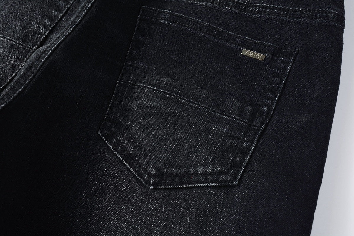 Amiri jeans black with red