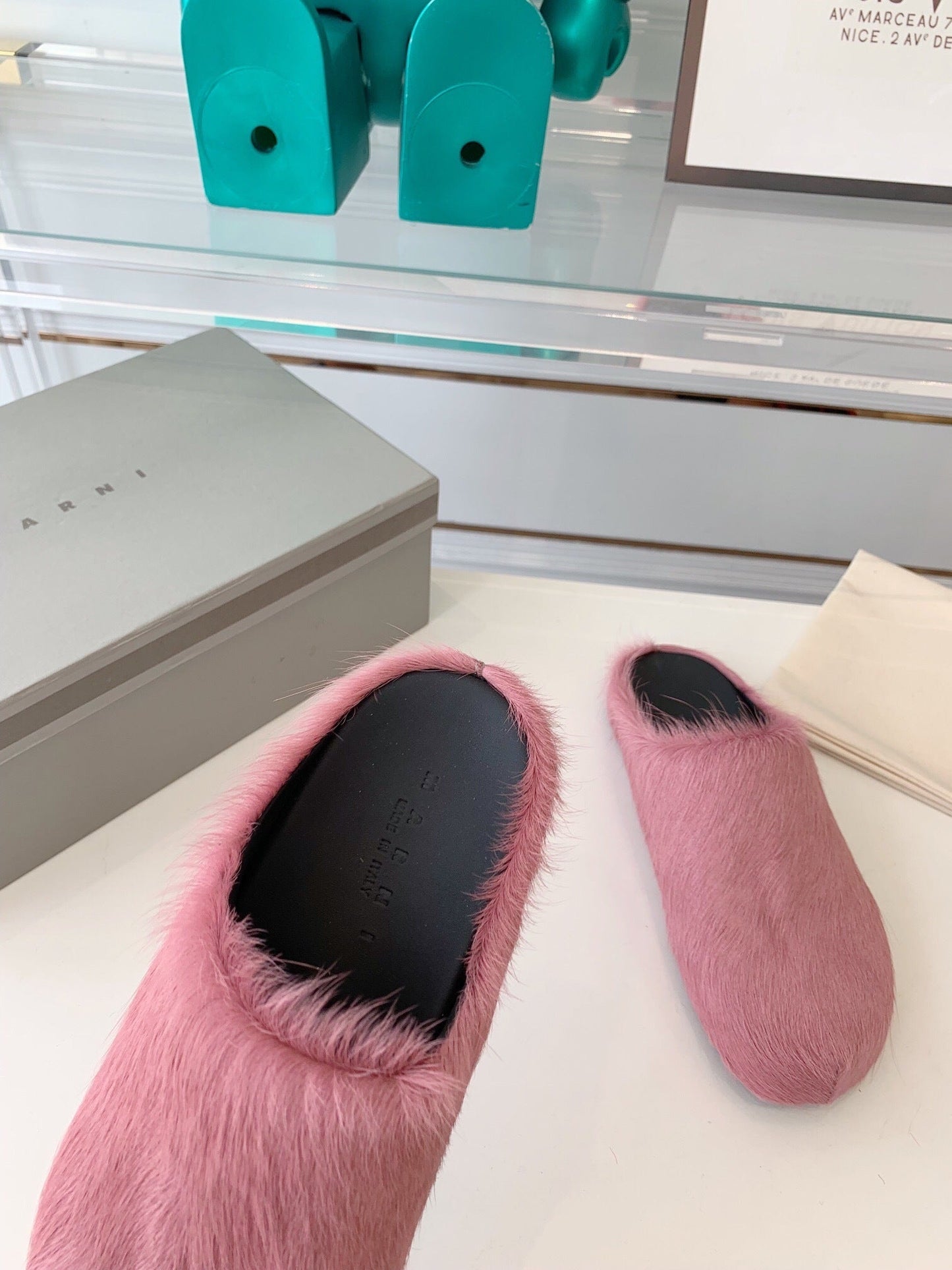 Marni slides loafers pink