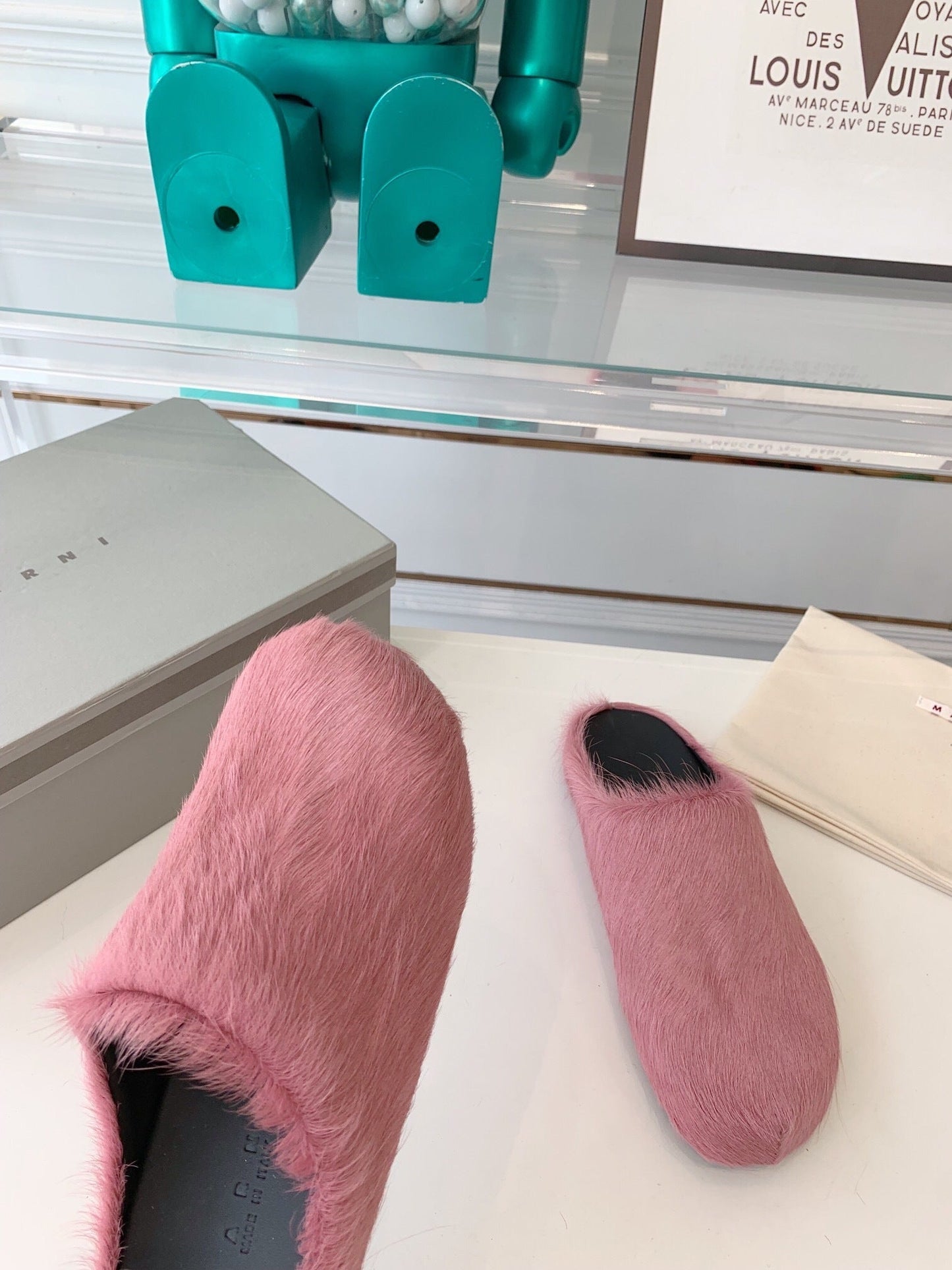 Marni slides loafers pink
