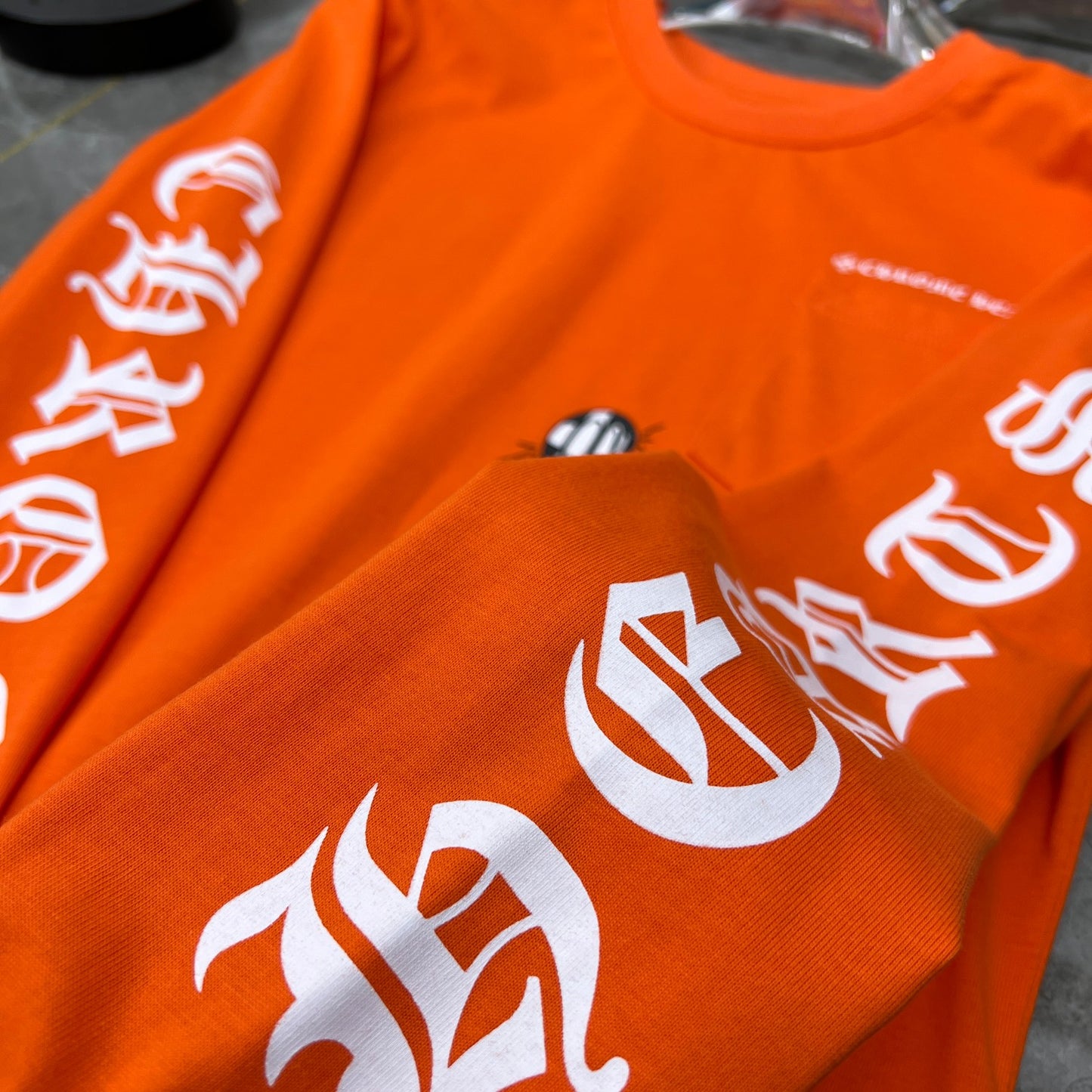 Orange chrome hearts longsleave