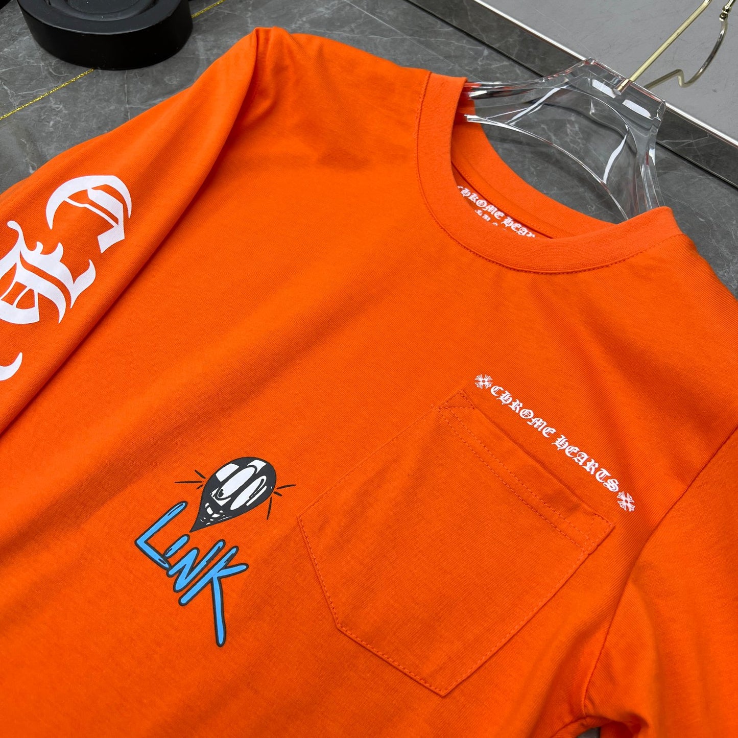 Orange chrome hearts longsleave