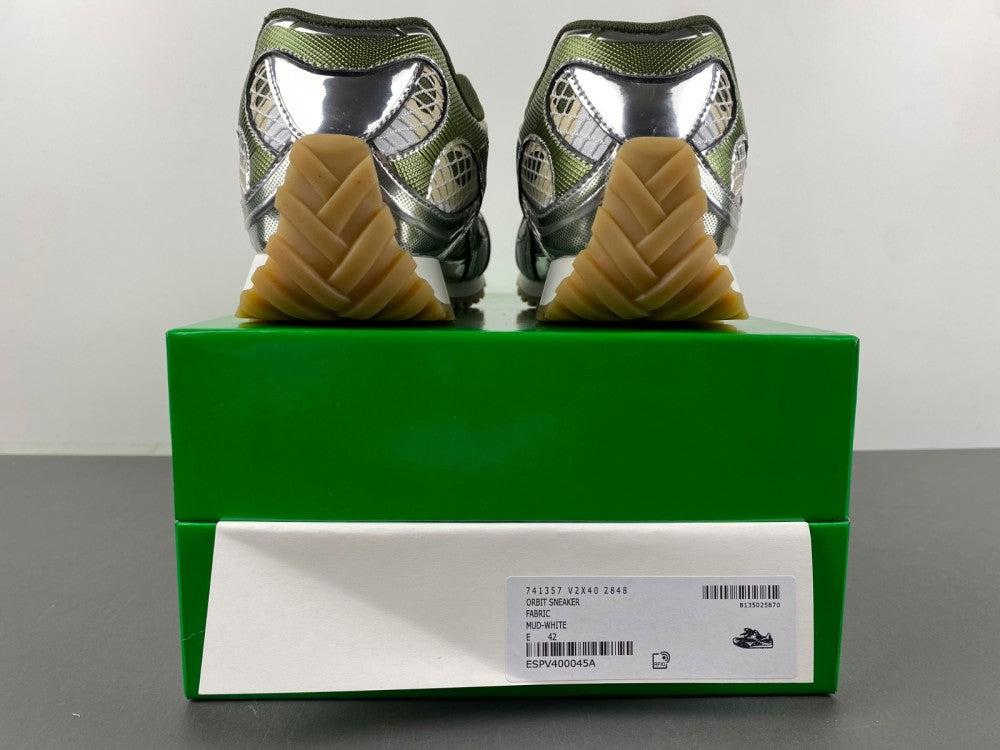 Bottega venta orbit silver and olive green