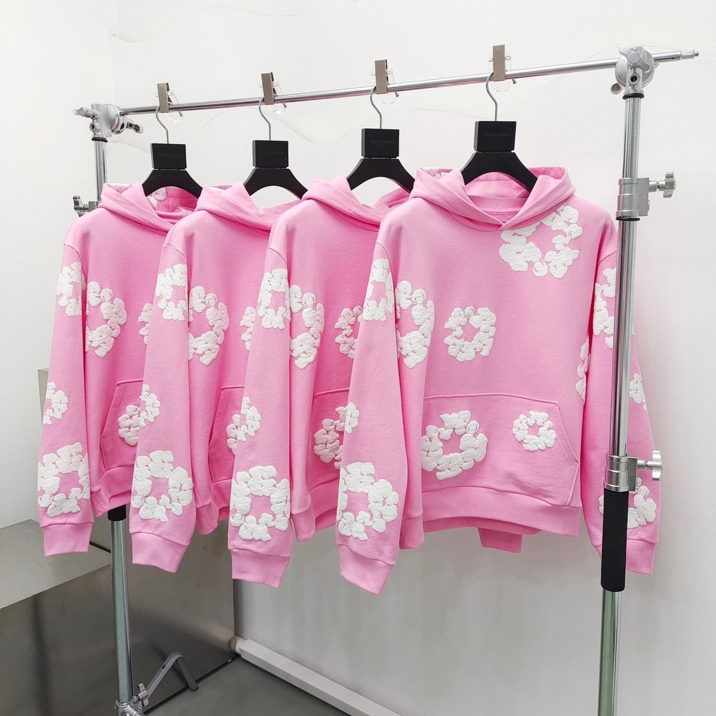 Pink  denim tears hoodie