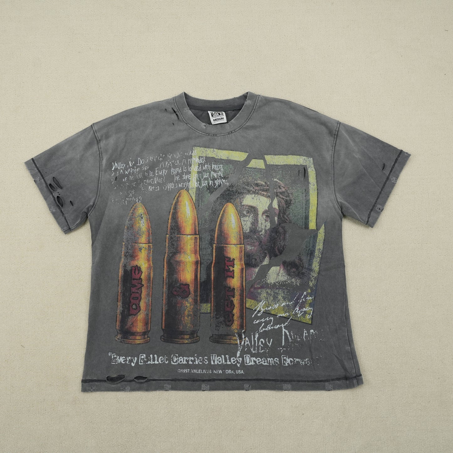 Vale Forever Faith Thrashed Tee 'Grey'