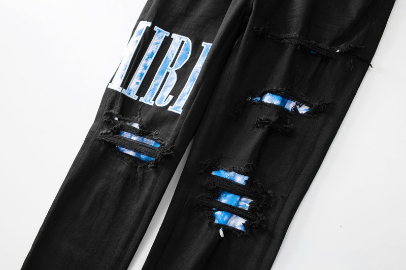 Amiri jeans black and dark blue