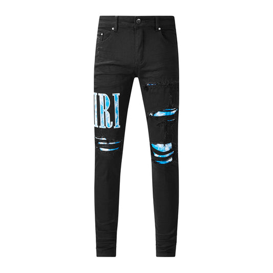 Amiri jeans black and dark blue