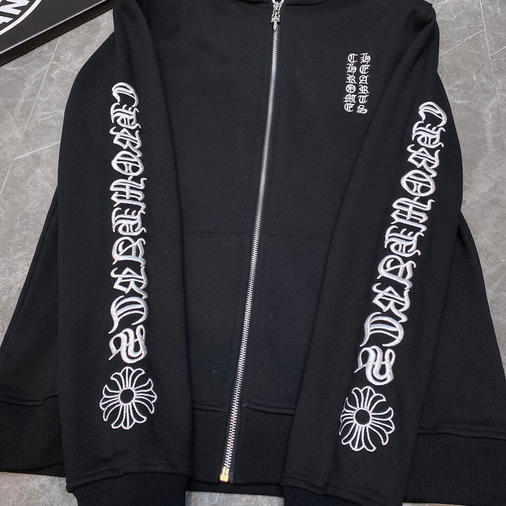 Chrome hearts black zip up