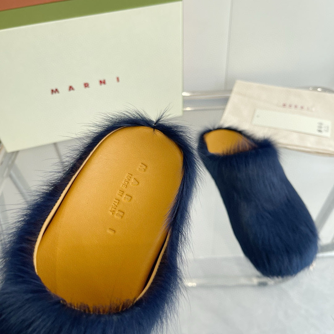 Marni slides loafers dark blue