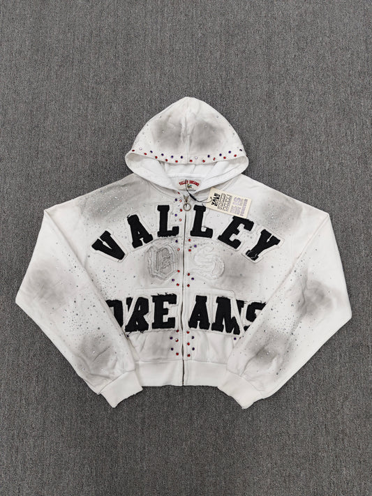 Vale Forever Classico Zip Up Hoodie 'White