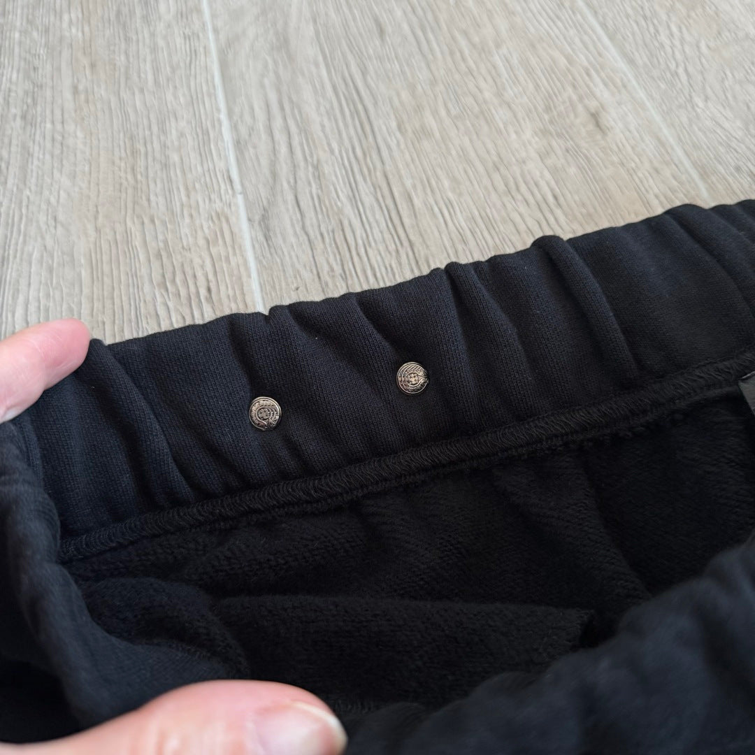 Black chrome hearts sweatpants flared